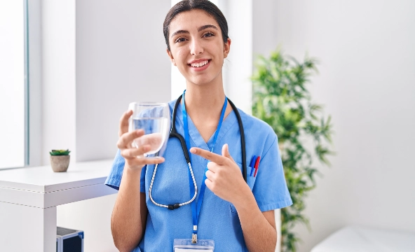 Reasons doctor holding glass