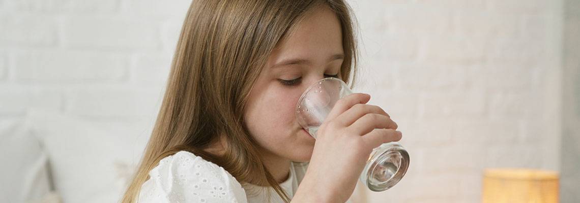 Girl drinking water