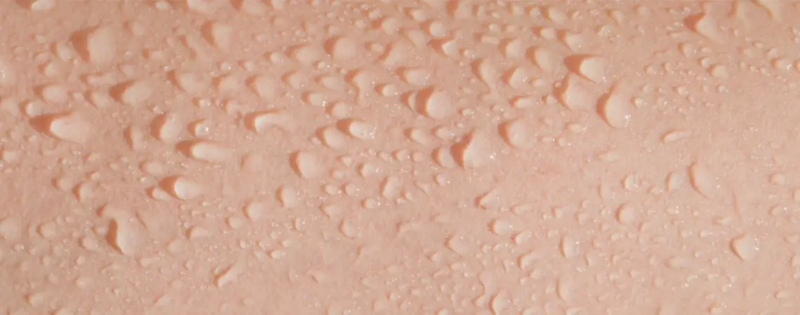 Droplets on skin