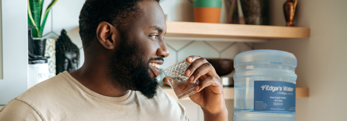 Man drinking water