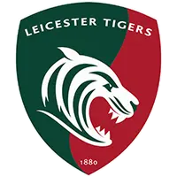 Leicester Tigers logo with a stylized white tiger head.